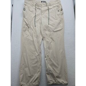Eddie Bauer Sport Womens Beige Casual Hiking Pants Drawstring Size 16